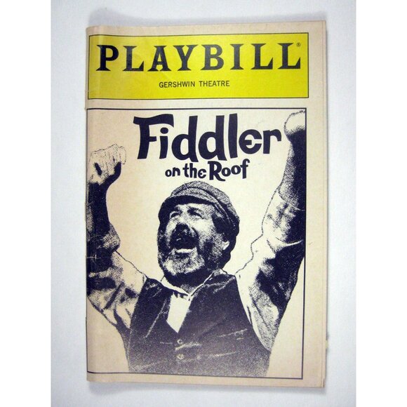 Fiddler on the Roof Playbill May 1991 Gershwin Theatre Topol Marcia Lewis - Picture 1 of 9